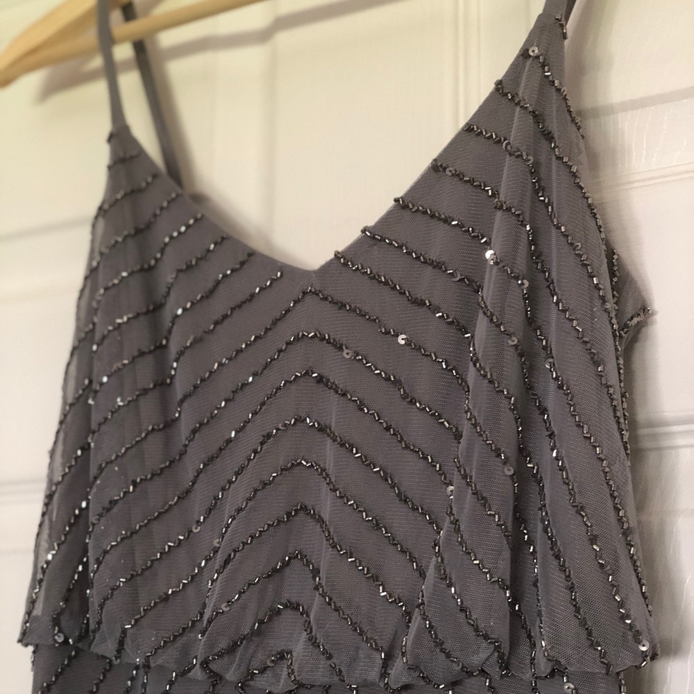 ADRIANNA PAPELL Embellished Blouson Gown